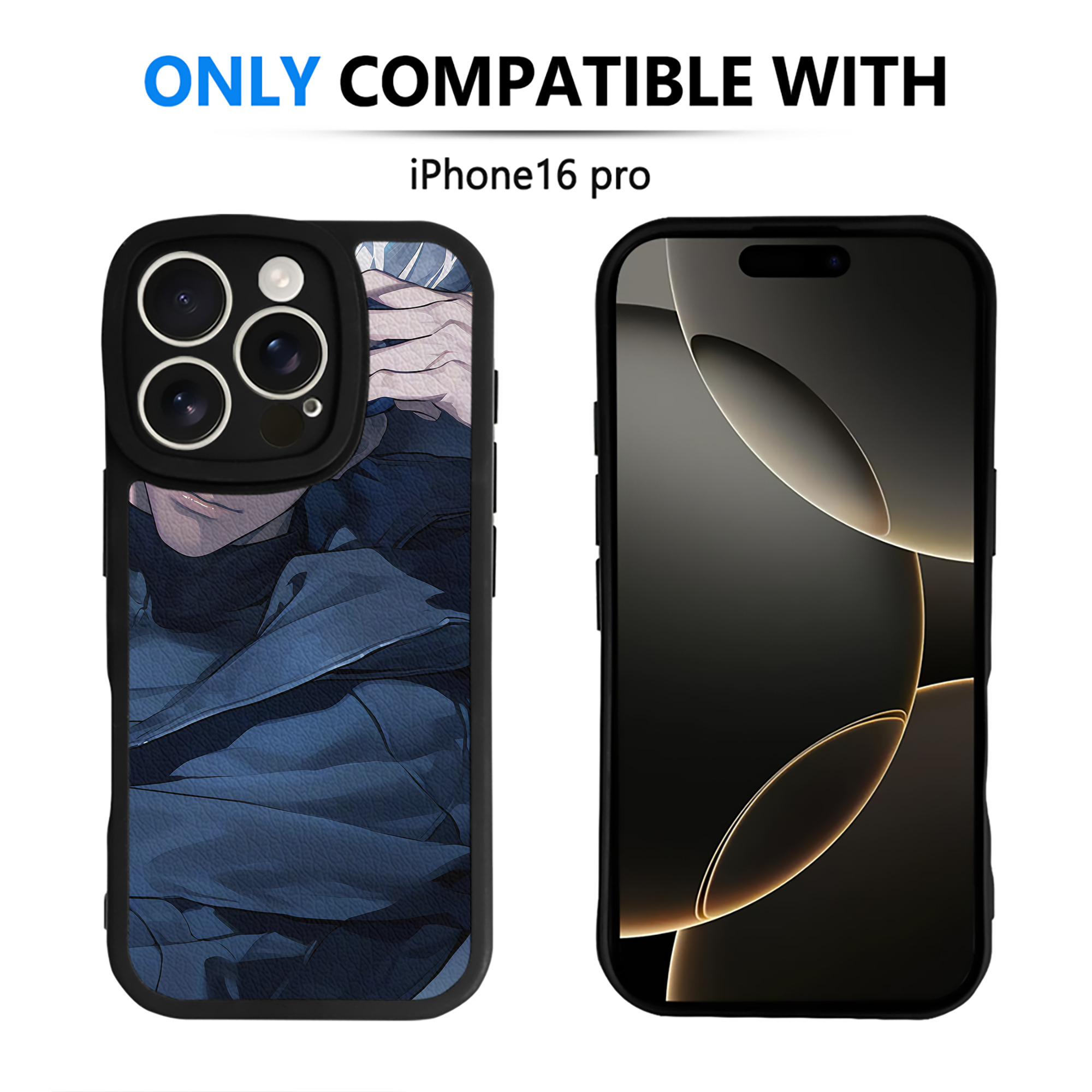 （画像用） 呪術廻戦 Jujutsu Kaisen 【iPhone 16シリーズ対応】シリコンスマホケース（レザー調） 材質：シリコン